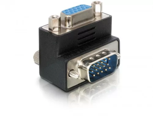 Delock adapter VGA apa/anya csatlakozó jobbra szögben (DL-65171)