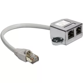   Delock RJ45 Port duplázó 1 x RJ45 dugó > 2 x RJ45 jack (2 x Ethernet) (DL-65177)