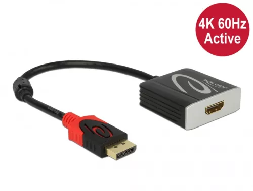 Delock Aktív DisplayPort 1.4 - HDMI átalakító 4K 60 Hz (HDR) (DL-65207)