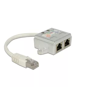   Delock RJ45 Port Doubler 1 x RJ45 apa > 2 x RJ45 anya (2 x ISDN) (DL-65224)