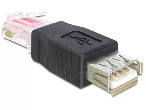 Delock Adapter USB-A female > RJ45 male, fekete (DL-65234)