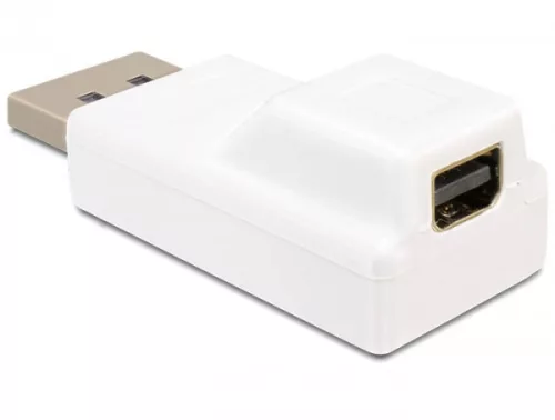 Delock Adapter Displayport apa > Displayport mini anya fehér (DL-65240)