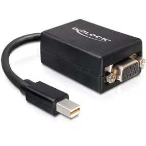   Delock adapter mini Displayport > VGA 15 pin anya - fekete (DL-65256)