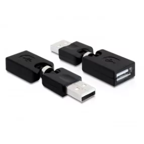   Delock forgatható adapter USB 2.0-A apa > anya (DL-65260)