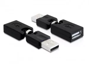 Delock forgatható adapter USB 2.0-A apa > anya (DL-65260)