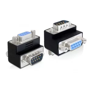   Delock adapter Sub-D 9 pin apa > anya 270 -ban elforgatott, fekete (DL-65265)