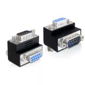   Delock adapter Sub-D 9 pin apa > anya 90 -ban elforgatott, fekete (DL-65266)