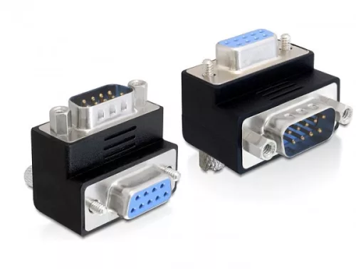 Delock adapter Sub-D 9 tűs apa >9tűs  anya 270 -ban elforgatott, fekete (DL-65267)