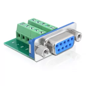   Delock Adapter Sub-D 9 pin anya > terminál blokk 10 pines (DL-65268)