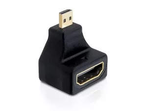 Delock Adapter magas sebességű HDMI - mikro D apa > A anya, elforgatott (DL-65270)