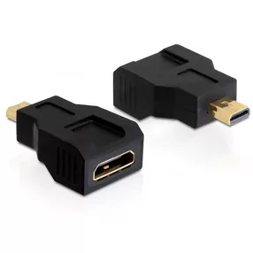   Delock adapter magas sebességű HDMI Ethernettel - mini C anya > micro D apa (DL-65271)