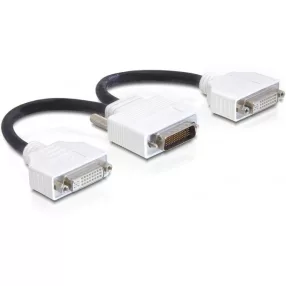   Delock Adapter DMS-59 apa > 2 x DVI 24+5 anya, 20 cm (DL-65281)