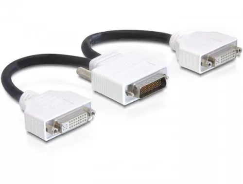 Delock Adapter DMS-59 apa > 2 x DVI 24+5 anya, 20 cm (DL-65281)