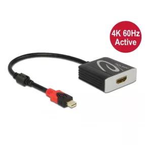  Delock Aktív mini DisplayPort 1.4 - HDMI átalakító 4K 60 Hz (HDR) (DL-65302)