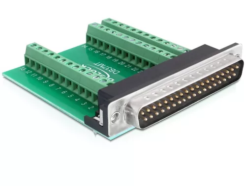 Delock adapter Sub-D 37 tűs apa > Terminálblokk 39 tűs (DL-65320)