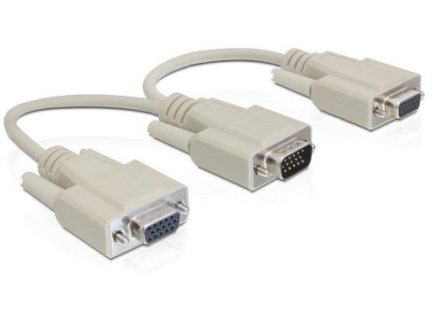 Delock VGA apa > 2 x VGA anya adapter, 20 cm
