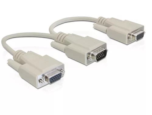 Delock VGA apa > 2 x VGA anya adapter, 20 cm (DL-65328)