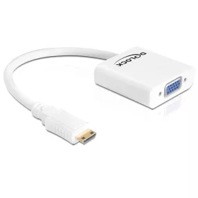 Delock HDMI-mini C adapter, apa > VGA anya (DL-65348)