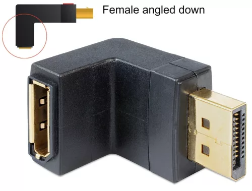 Delock Displayport apa > Displayport anya adapter, lefelé forgatott (DL-65382)