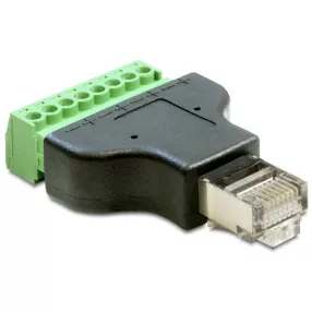   Delock adapter RJ45 apa > terminál tömb, 8 pin 2-részes (DL-65389)