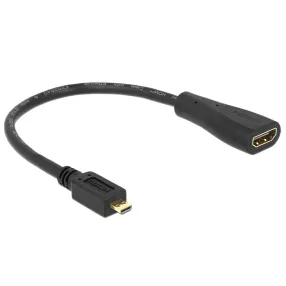   Delock nagy sebességű HDMI kábel Ethernettel - micro D apa > A anya (DL-65391)