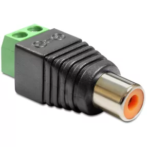   Delock Adapter RCA anya> Terminál Blokk 2 érintkezővel (DL-65418)