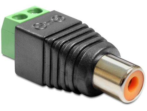 Delock Adapter RCA anya> Terminál Blokk 2 érintkezővel