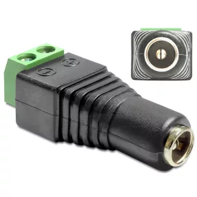   DELOCK adapter DC 2,1 x 5,5 mm-es anya > csatlakozó blokk (DL-65421)