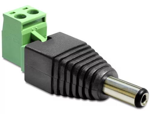 Delock Adapter DC 2.1 x 5.5 mm apa> Terminál blokk 2 érintkezővel 2-részes (DL-65422)