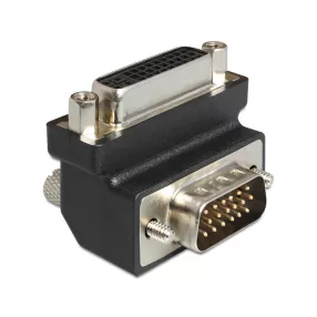   Delock DVI 24+5 pin anya > VGA 15 pin apa adapter, 90  forgatott (DL-65425)