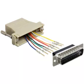  Delock adapter Sub-D 25 Pin apa > RJ45 anya, szerelő készlet (DL-65433)