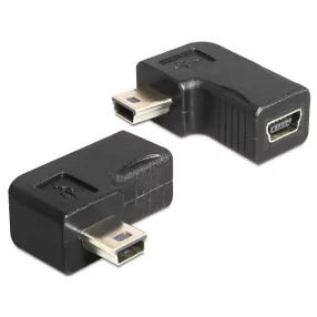   Delock USB-B mini 5 pin apa / anya adapter 90 -ban elforgatott (DL-65448)