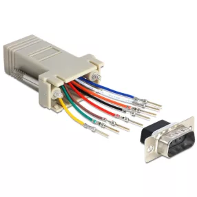   Delock Sub-D 9 Pin apa > RJ45 anya adapter, szerelő készlet (DL-65462)