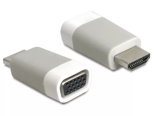 Delock adapter HDMI-A apa > VGA anya adapter, szürke (DL-65472)