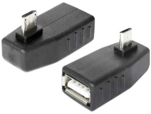 Delock adapter USB micro-B apa > USB 2.0-A anya, OTG, 90 -ban forgatott (DL-65474)