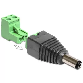  Delock DC 2.5 x 5.5 mm apa > Terminal Block 2 pin adapter, 2 részes (DL-65488)