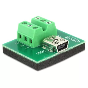   Delock adapter Mini USB anya > Terminal Block 6 pines (DL-65518)