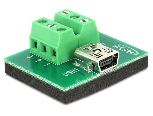 Delock adapter Mini USB anya > Terminal Block 6 pines