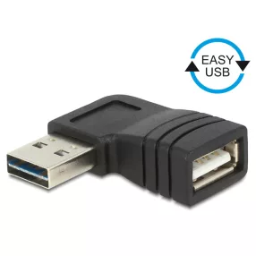  Delock EASY-USB 2.0-A apa > USB 2.0-A anya bal/jobb forgatott adapter (DL-65522)