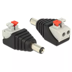   Delock DC 5.5 x 2.1 mm apa > Terminal Block nyomógombbal 2 pines adapter (DL-65523)
