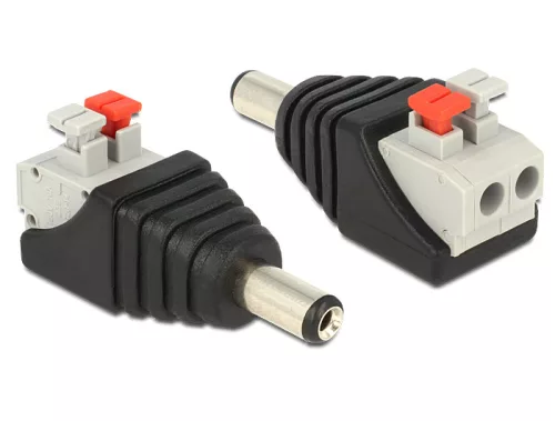 Delock DC 5.5 x 2.1 mm apa > Terminal Block nyomógombbal 2 pines adapter (DL-65523)