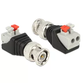   Delock BNC apa > Terminal Block nyomógombbal 2 pines adapter (DL-65525)