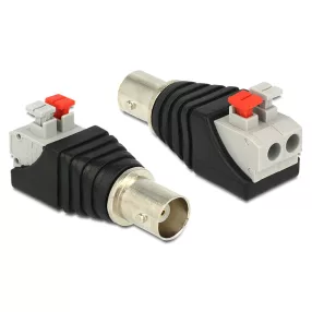   Delock BNC anya > Terminal Block nyomógombbal 2 pines adapter (DL-65526)