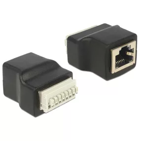   Delock RJ45 anya > Terminal Block nyomógombbal, 8 pines adapter (DL-65527)
