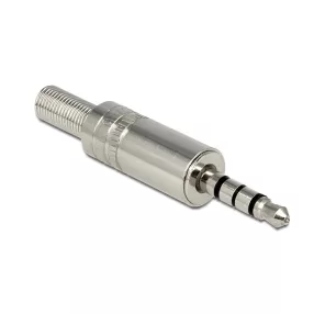   Delock sztereó csatlakozódugasz 3.5 mm, hajlítás-védelemmel, ezüst (DL-65546)
