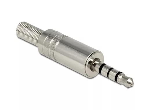 Delock sztereó csatlakozódugasz 3.5 mm, hajlítás-védelemmel, ezüst (DL-65546)