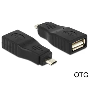   Delock adapter USB Micro B apa > USB 2.0 anya, OTG, teljesen fedett (DL-65549)