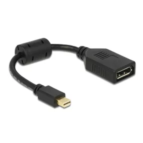   Delock Adapter mini DisplayPort 1.2-dugós csatlakozó > DisplayPort-csatlakozóhüvely 4K fekete (DL-65554)