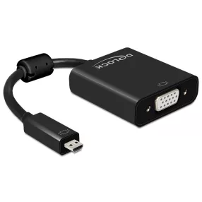   Delock Adapter HDMI Micro-D dugó > VGA hüvely audióval fekete (DL-65558)