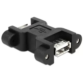   Delock Adapter USB 2.0 A-típusú anya > USB A-típusú anya rögzítő csavarokkal (DL-65559)